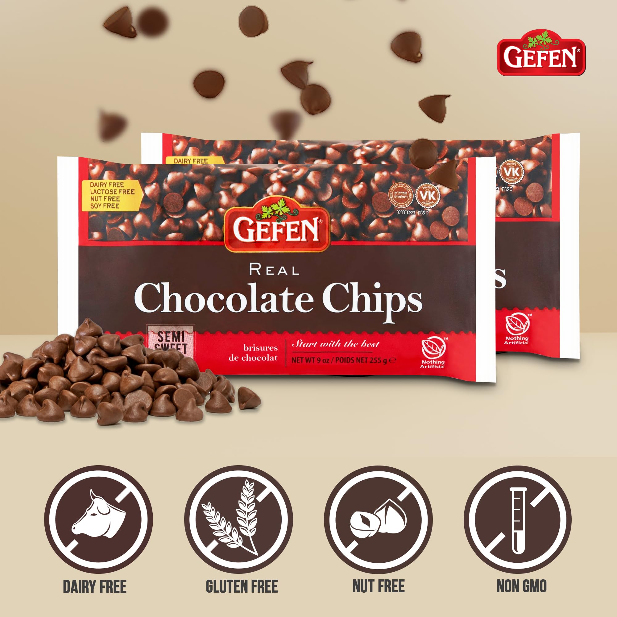 Amazon.com: Gefen Vegan Semi Sweet Real Dark Chocolate Chips